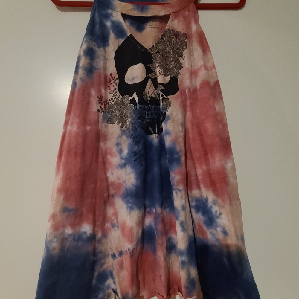 Torrid Tie-Dye Skull Tank sz 2